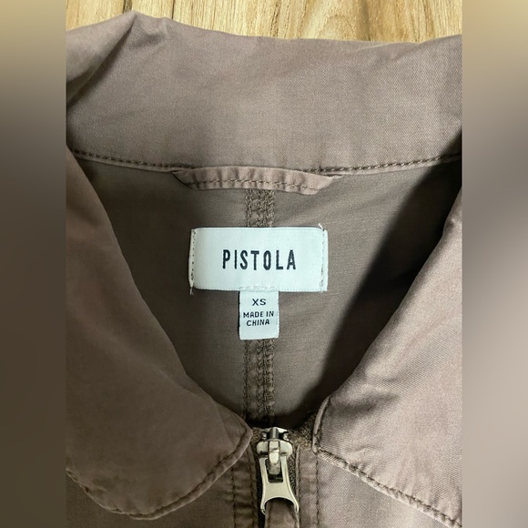 PISTOLA JORDAN UTILITY JUMPSUIT ZIP TIE WAIST COCOA BROWN WOMENS SZ XS EUC - Picture 13 of 15